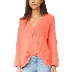 Free people la brea coral sweater